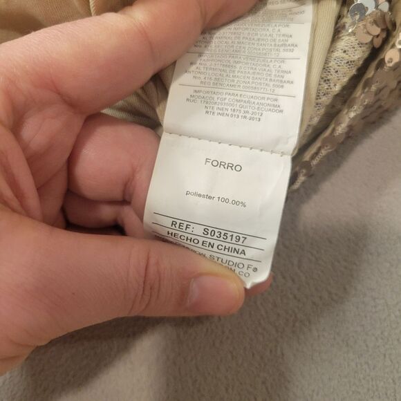 Glamorous Sequin Mini Skirt in Gold - Picture 5 of 7